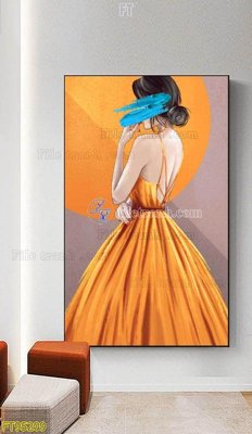 File tranh trang trí File tranh hiện đại pha lê gương FT95209 (file gốc)