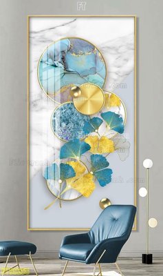 File in trần File tranh hiện đại pha lê gương FT95258 (bản gốc) đại dương