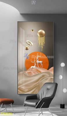 Download file File tranh hiện đại pha lê gương FT95278 (gốc) in mica bàn thờ