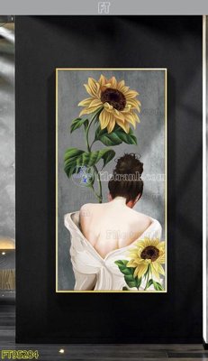 File tranh File tranh hiện đại pha lê gương FT95284 (gốc) in vải canvas