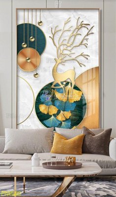 File PSD File tranh hiện đại pha lê gương FT95288 (gốc) nhiều lớp (multi-layer)