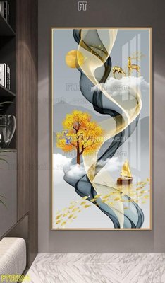 File gốc File tranh hiện đại pha lê gương FT95294 (trang trí) cho phòng khách