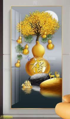 Chi tiết file gốc File tranh hiện đại pha lê gương FT95304 (cho in tráng gương)