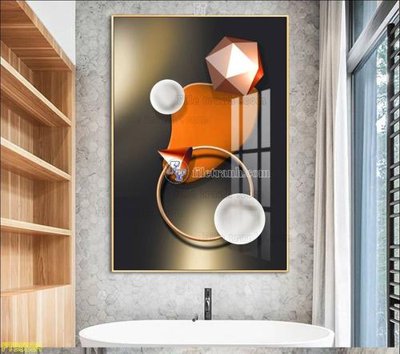 File tranh File tranh hiện đại pha lê gương FT95324 (bản gốc) treo quán cafe