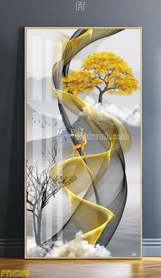 File gốc File tranh hiện đại pha lê gương FT95350 (PNG) chất lượng cao