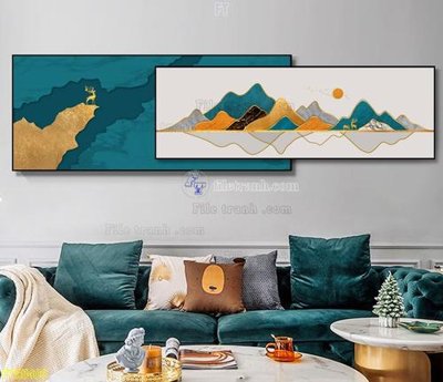 File in lụa File tranh hiện đại pha lê gương FT95406 (chất lượng cao) File tranh hiện đại pha lê gương FT95406