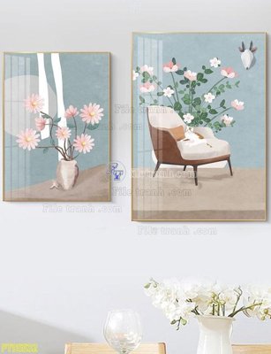 File in trần File tranh hiện đại pha lê gương FT95532 (bản gốc) đại dương