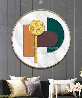 File in mica File tranh hiện đại pha lê gương FT95537 (bản gốc) làm vách ngăn