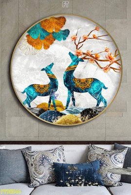 Tải file gốc in lụa File tranh hiện đại pha lê gương FT95544 siêu nét