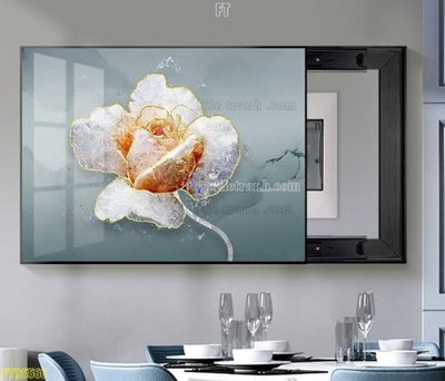 File tranh File tranh hiện đại pha lê gương FT95568 (bản gốc) in lụa dán tường