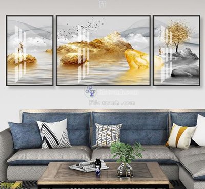 File tranh gốc File tranh hiện đại pha lê gương FT95603 chủ đề hiện đại