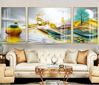 File in mica File tranh hiện đại pha lê gương FT95639 (bản gốc) sắc sảo