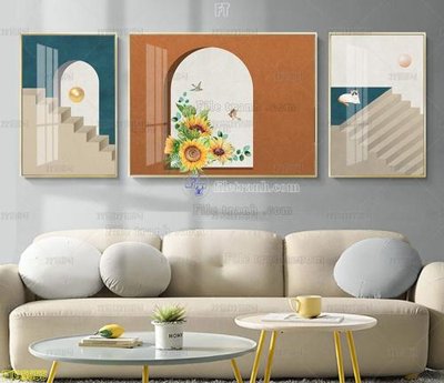 File tranh File tranh hiện đại pha lê gương FT95655 (gốc) in vải canvas
