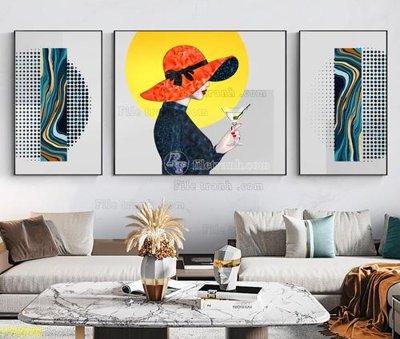 Download file gốc File tranh hiện đại pha lê gương FT95659 (in lụa) cao cấp