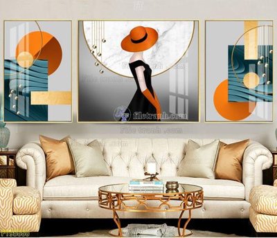 File gốc File tranh hiện đại pha lê gương FT95660 (trang trí) cho phòng khách