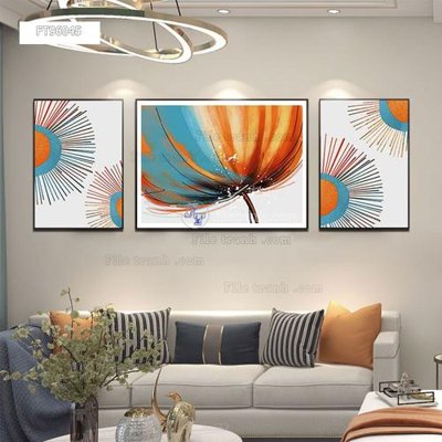 File tranh gốc in trần nhà Tranh treo pha lê gương FT96045 3D