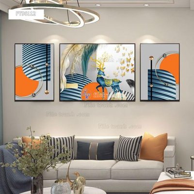 File tranh Tranh treo pha lê gương FT96112 (file gốc) chủ đề phong thủy