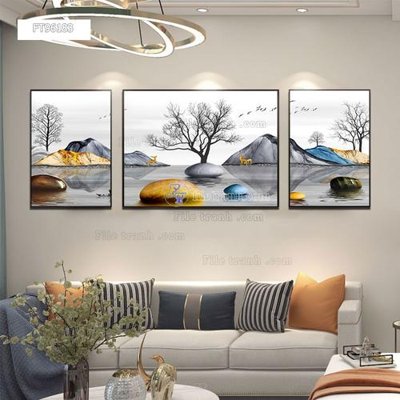 File gốc Tranh treo pha lê gương FT96183 (in 3D) cho trang trí