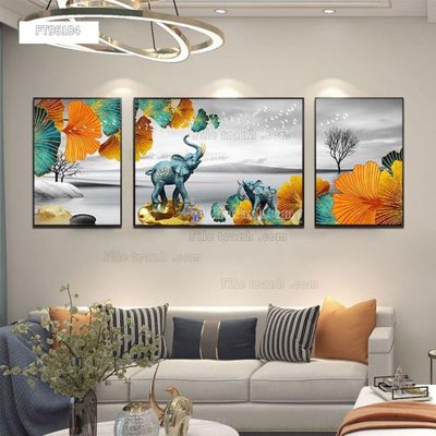 Tải file Tranh treo pha lê gương FT96184 (gốc) chủ đề hoa sen