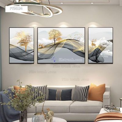 File tranh Tranh treo pha lê gương FT96194 (bản gốc) in lụa dán tường