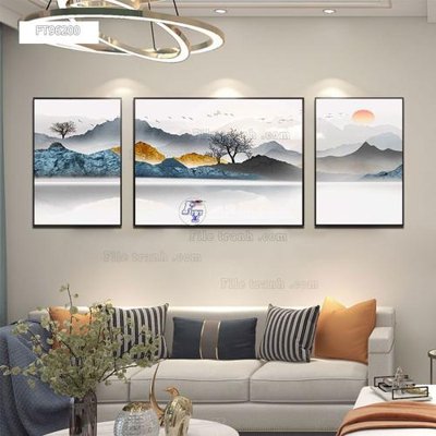 File PSD Tranh treo pha lê gương FT96200 (gốc) nhiều lớp (multi-layer)