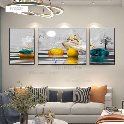 File gốc Tranh treo pha lê gương FT96227 (phiên bản chuẩn) để in ấn