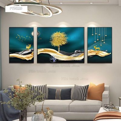 File tranh in trần Tranh treo pha lê gương FT96229 (ảnh gốc siêu nét)