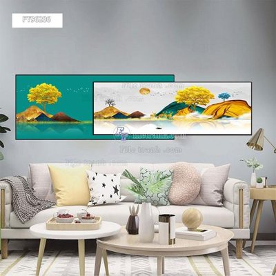 File tranh trang trí Tranh treo pha lê gương FT96286 (file gốc)