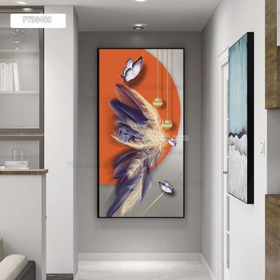 File in trần Tranh treo pha lê gương FT96400 (bản gốc) đại dương