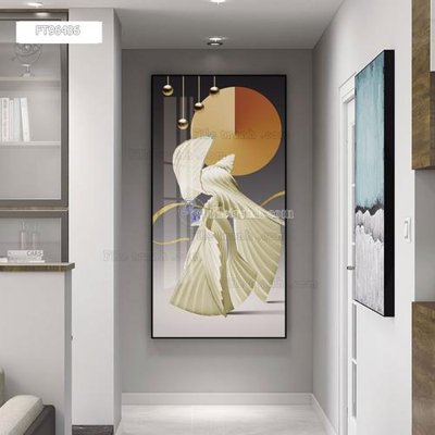 File in lụa Tranh treo pha lê gương FT96436 (tân cổ điển) Tranh treo pha lê gương FT96436