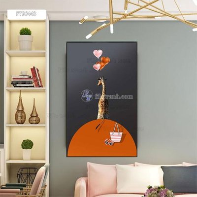 File tranh Tranh treo pha lê gương FT96443 (bản gốc) treo quán cafe