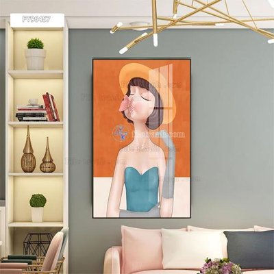 File tranh Tranh treo pha lê gương FT96457 (file gốc) chủ đề phong thủy