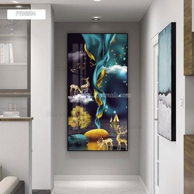 File tranh Tranh treo pha lê gương FT96584 (gốc) in vải canvas