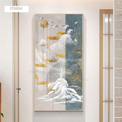 File tranh Tranh treo pha lê gương FT96604 (gốc) chủ đề thành phố