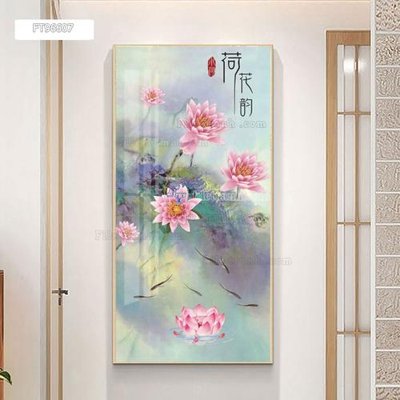 Tải file gốc in lụa Tranh treo pha lê gương FT96607 siêu nét