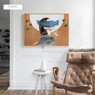 File tranh Tranh treo pha lê gương FT96647 (gốc) chủ đề con người