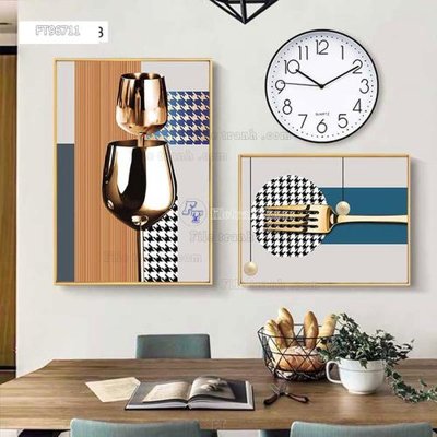 File tranh Tranh treo pha lê gương FT96711 (bản gốc) treo quán cafe