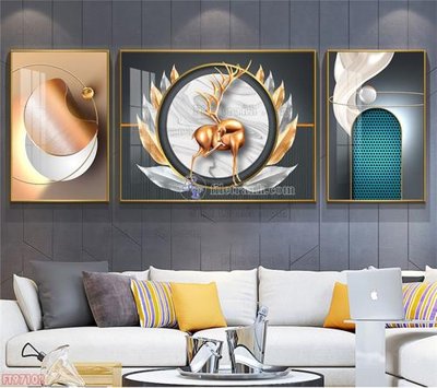 File tranh gốc PSD Tranh decor phủ gương hiện đại FT97102 còn nguyên layer