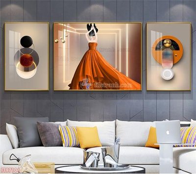 Mua file tranh gốc Tranh decor phủ gương hiện đại FT97104 tại Filetranh.com