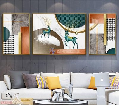 File tranh Tranh decor phủ gương hiện đại FT97125 (ảnh gốc) không bị mờ