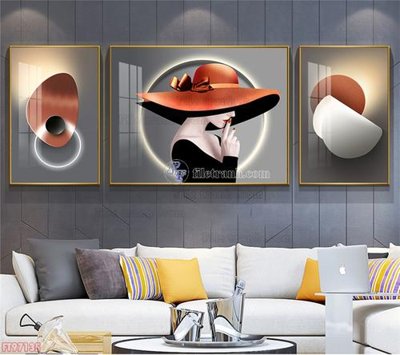 Tải về hình ảnh gốc Tranh decor phủ gương hiện đại FT97135 sắc nét