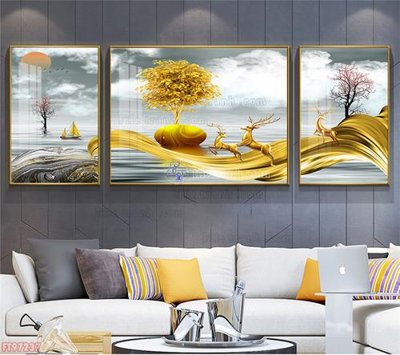 File gốc Tranh decor phủ gương hiện đại FT97237 (chuẩn CMYK) cho nhà in