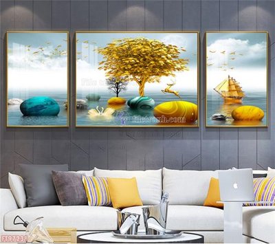 File tranh Tranh decor phủ gương hiện đại FT97238 (ảnh gốc) in trần xuyên sáng