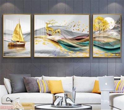 Hình ảnh gốc Tranh decor phủ gương hiện đại FT97274 (để in khổ lớn)