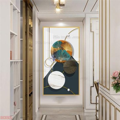 Download file gốc Tranh decor phủ gương hiện đại FT97281 (in lụa) cao cấp