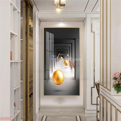 File in mica Tranh decor phủ gương hiện đại FT97344 (bản gốc) làm vách ngăn