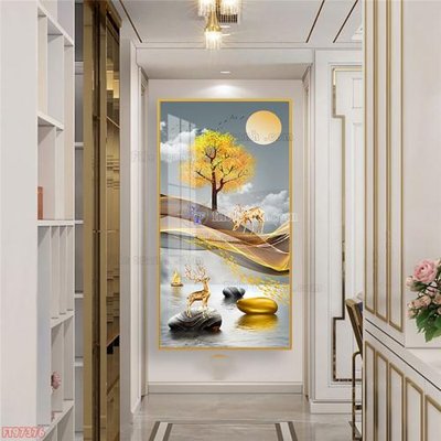 Ảnh gốc Tranh decor phủ gương hiện đại FT97376 (độ nét cao) in mica