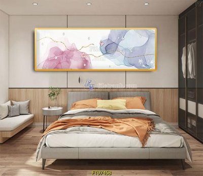 File in mica Tranh treo tường pha lê gương FT97458 (bản gốc) làm vách ngăn