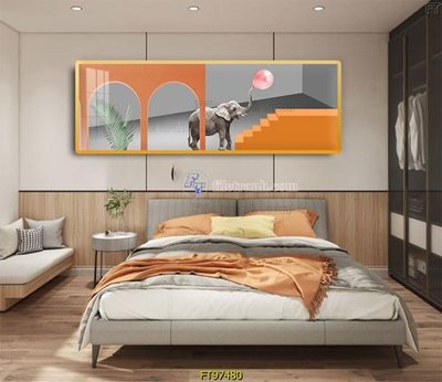 File in trần Tranh treo tường pha lê gương FT97480 (bản gốc) bầu trời