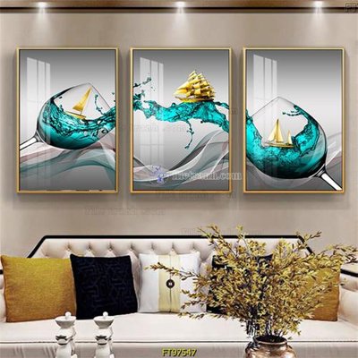 File gốc Tranh treo tường pha lê gương FT97547 (trang trí) phòng ngủ